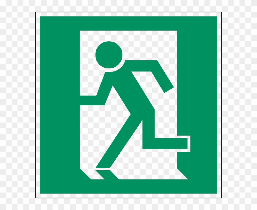 Emergency Exits Are A Must, In Case Of Fire Breakouts - Salida De Emergencia Vector Clipart