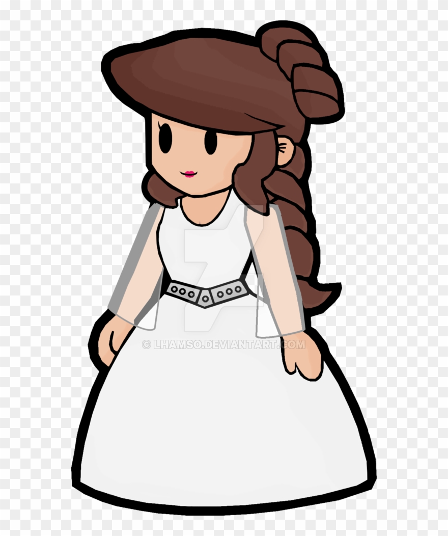 Princess Leia Paper Mario By Lhamso - Paper Mario Paper Princess Clipart