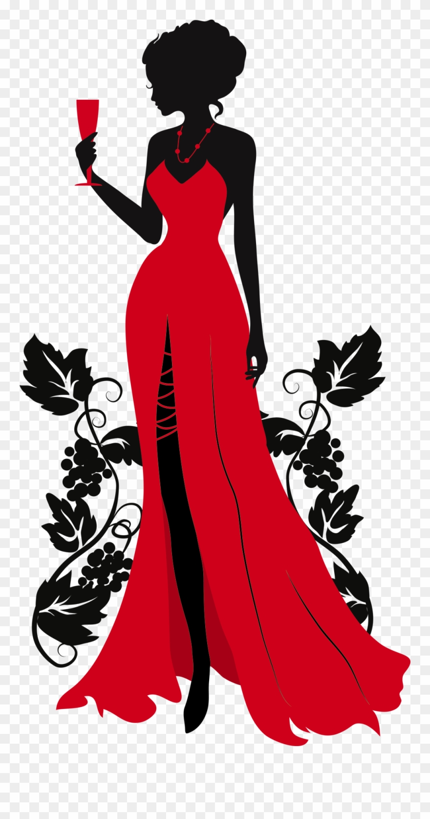 Woman Silhouette, Vintage Silhouette, Silhouette Art, - Fashion Silhouette Clipart