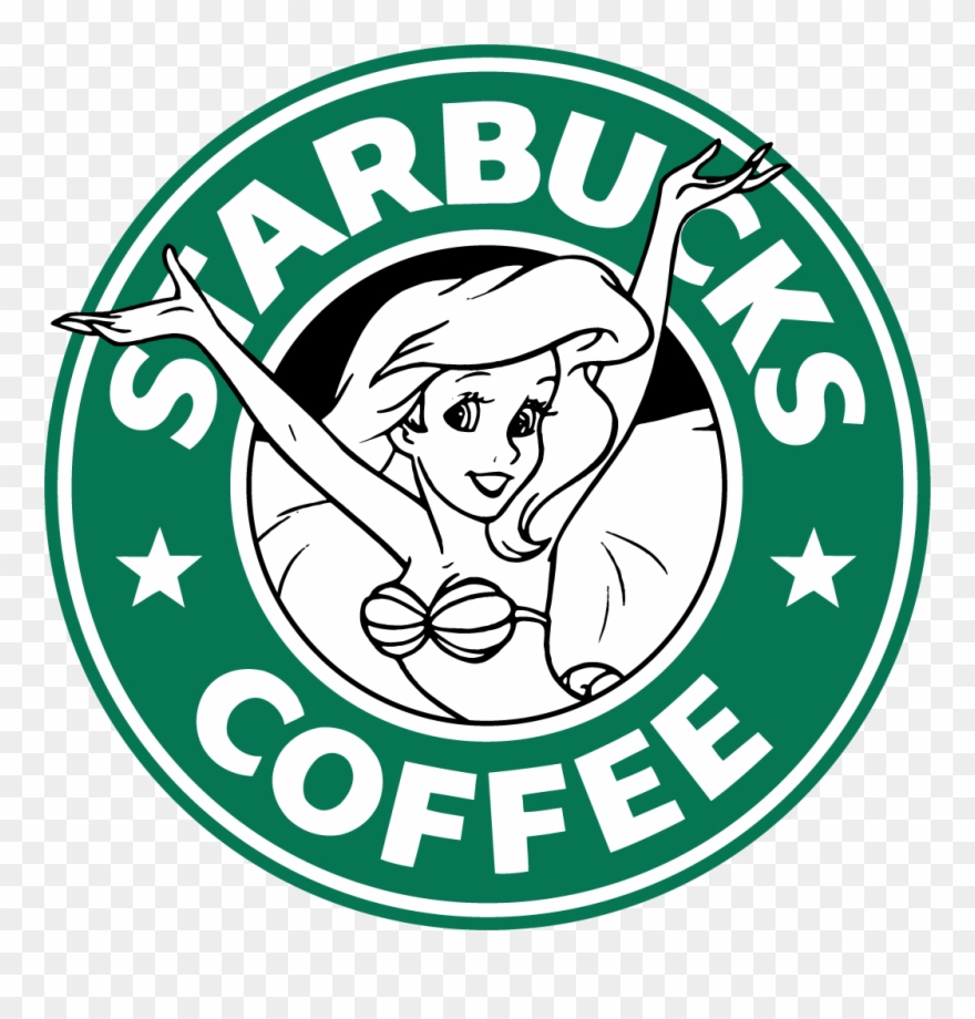 Ariel Starbucks Png Clip Free - Sticker Starbucks Transparent Png