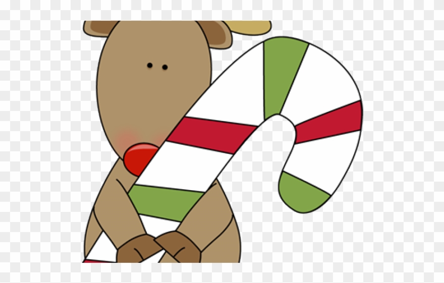 Candy Cane Clipart Pajamas - Reindeer Poop Labels - Png Download
