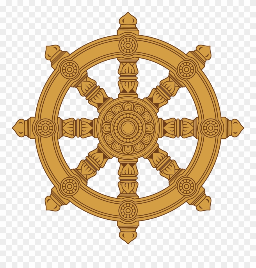 Wheel Clipart Buddhist - Dharma Wheel Png Transparent Png
