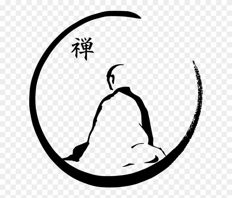 Buddhist Drawing Tree Vector Royalty Free Download - Zen Buddhist Draw Clipart