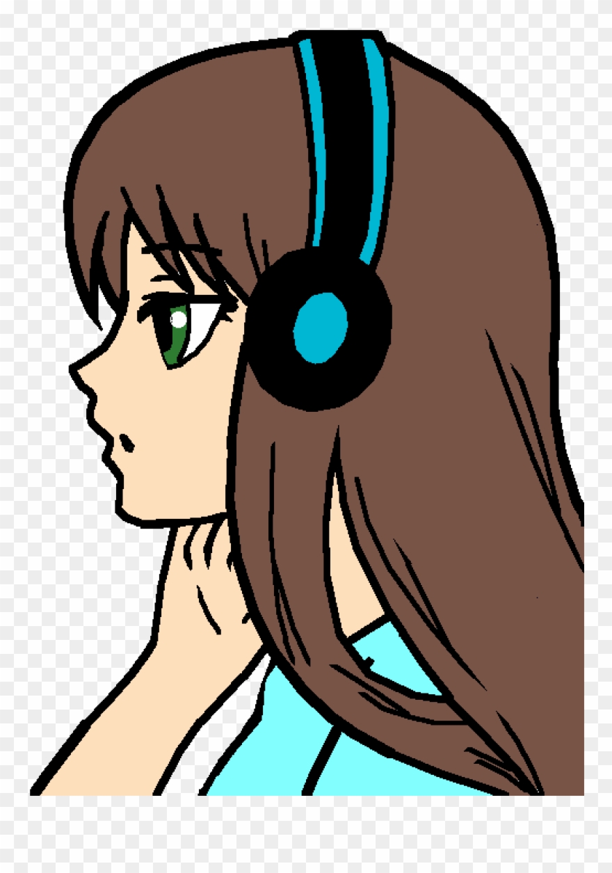 Me As An Anime Girl By Nerdy-me - Anime Girl Easy Drawing Clipart