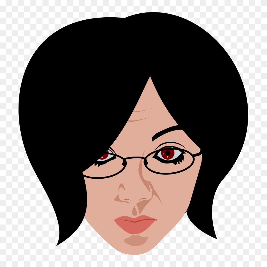Sunglasses Nerd Smiley Download - Clipart Of Women Wearing Glasses - Png Download