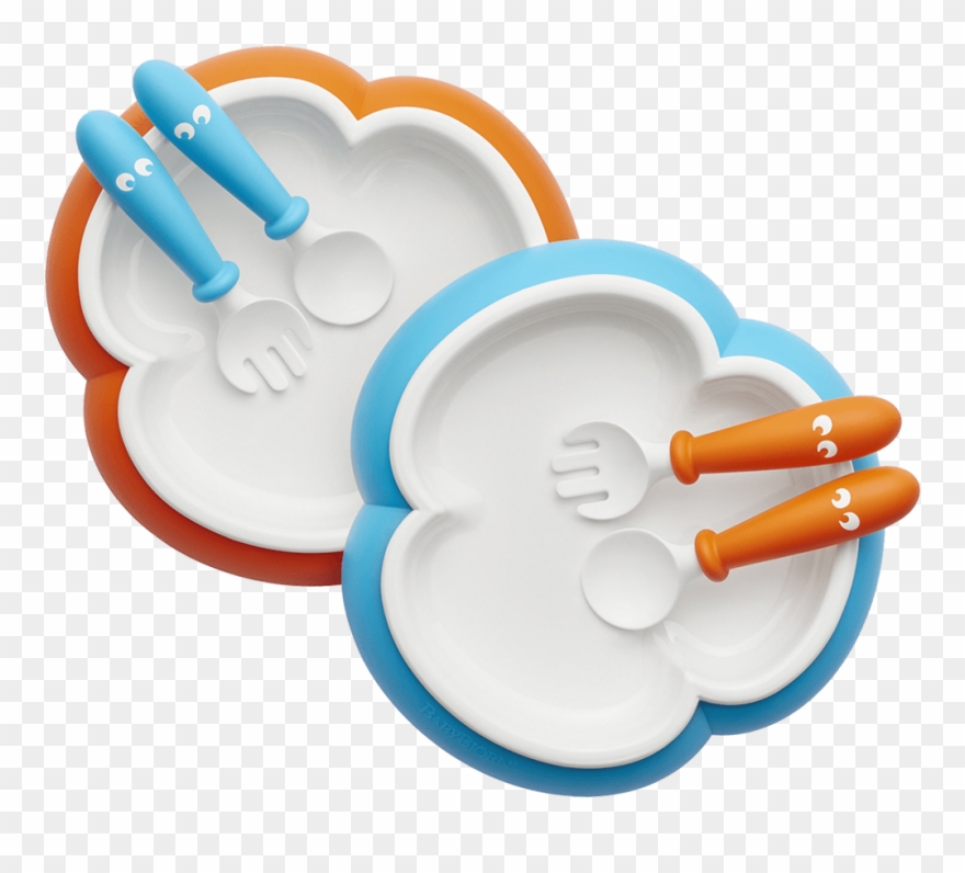 Baby Set Including Silverware Babybj Rn Spoon - Plato Y Cubiertos Para Bebe Clipart