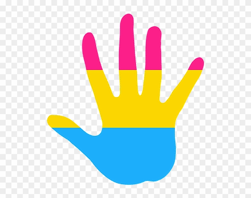 Handprint Clipart Gold - Pansexuality - Png Download