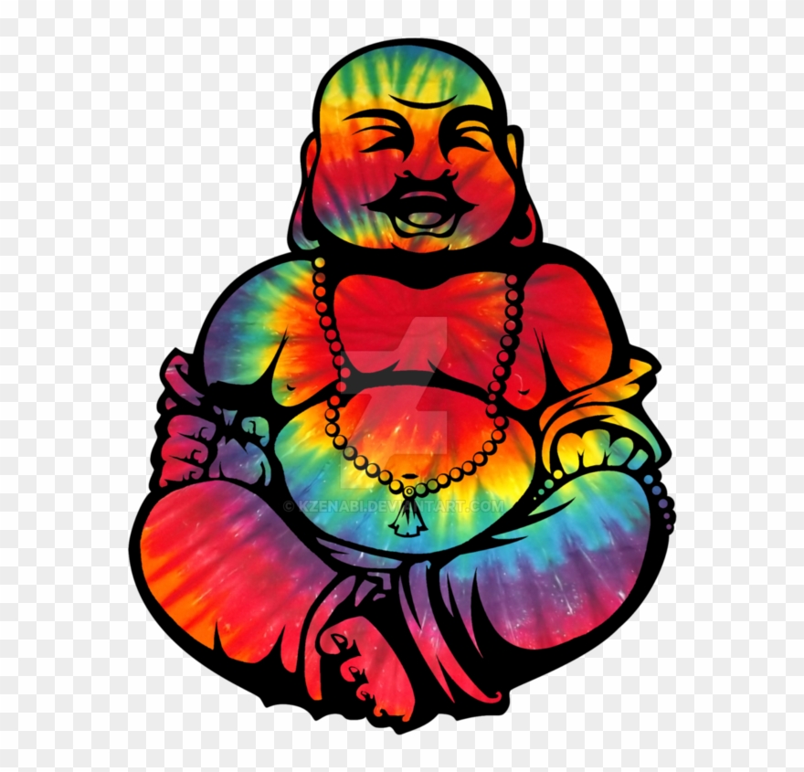 Svg Black And White Buddah Drawing Psychedelic - Tie Dye Buddha Clipart