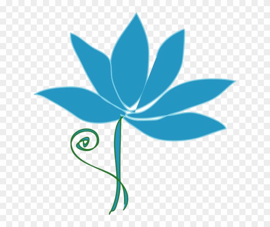 Lotus Clipart Reiki - Blue Flower Clip Art - Png Download