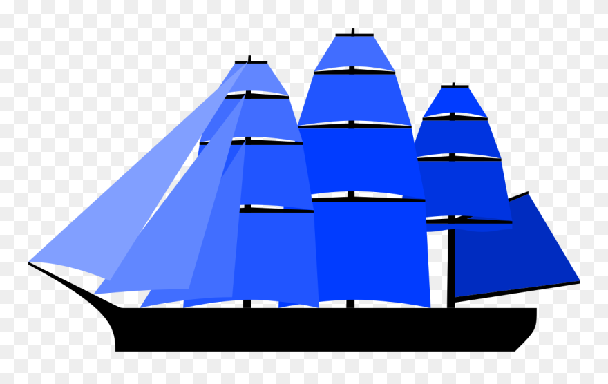 雙 桅 橫 帆船 Clipart