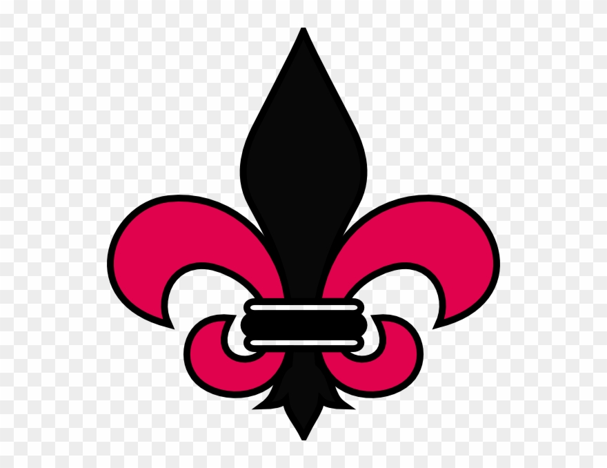 Hot Pink Fleur De Lis - Fleur De Lis Red Blue Clipart