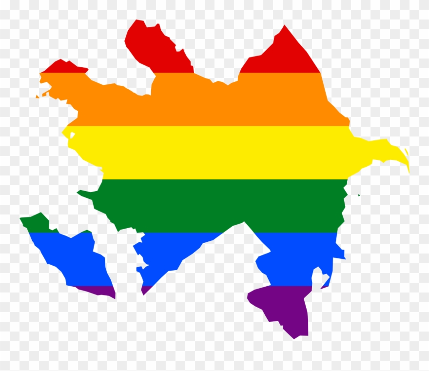 Flag Map Of Azerbaijan Clipart