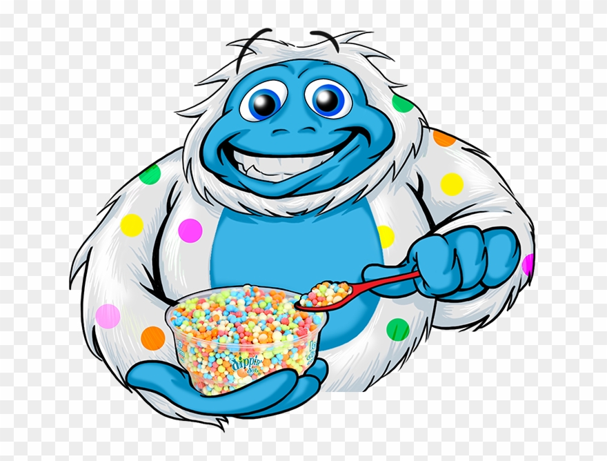 Dippin' Dots Yeti - Frozeti The Yeti Clipart