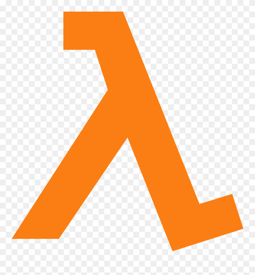 Orange Lambda Clipart