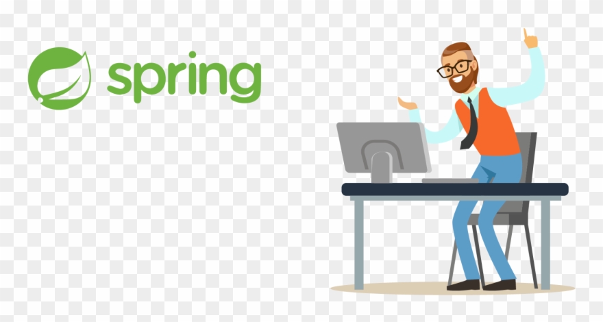 Love Spring Testing Even More With Mocking And Unit - Working In Office Vector Clipart