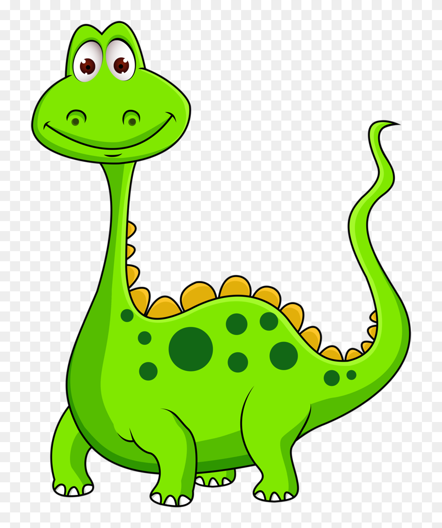 Dinosaurs Clipart Lime Green - Cartoon Dinosaur Transparent Background - Png Download