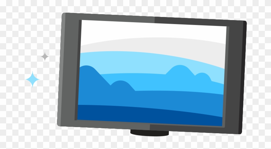 Tv App - Led-backlit Lcd Display Clipart