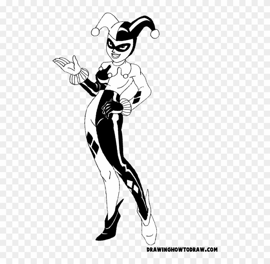 Harley Quinn Coloring Book Page Printable - Dc Coloring Pages Harley Quinn Clipart