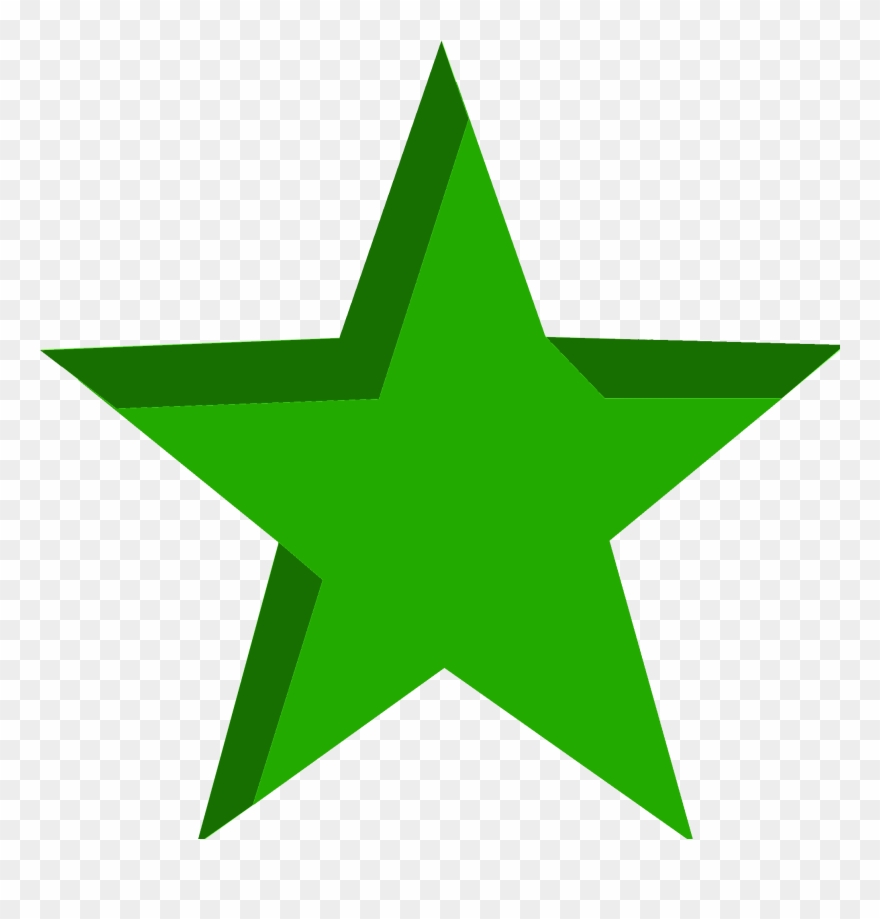 Estrella De Color Verde Clipart