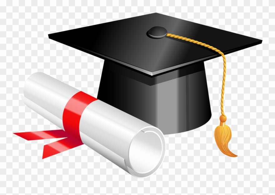 Graduation - Cap And Diploma Png Clipart