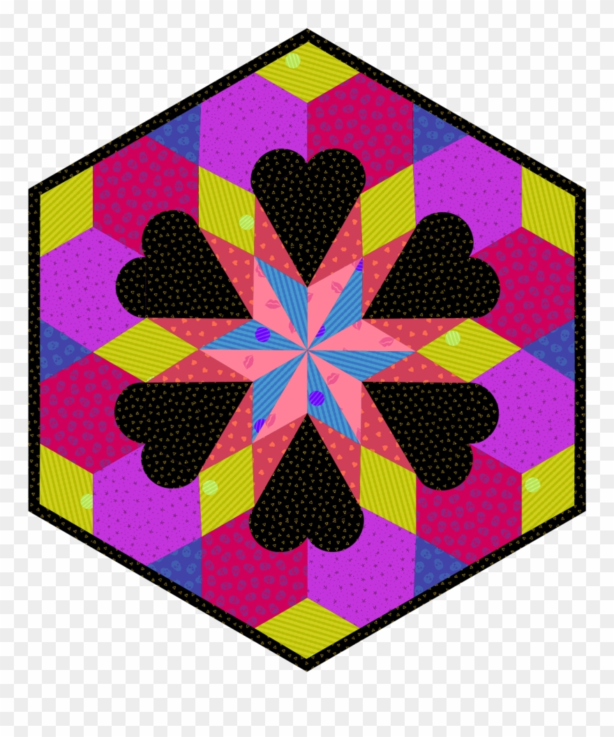 Heartburst Epp Quilt Kit - Royalty-free Clipart