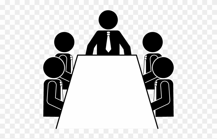 View All Images-1 - Black And White Meeting Clipart