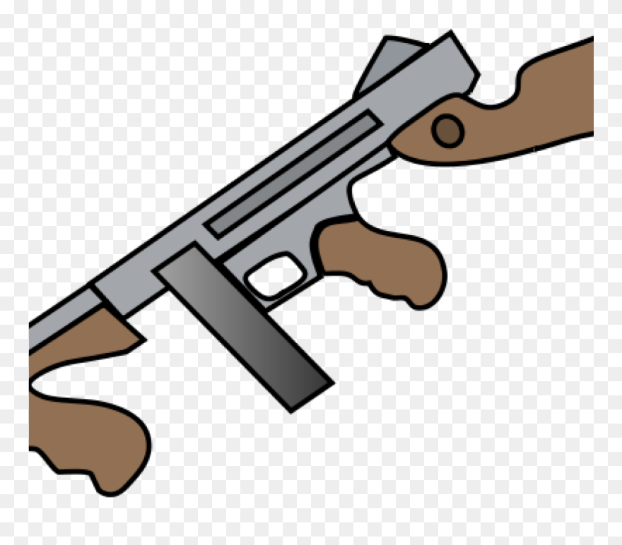 Gun Clipart Free Free Clipart Tommy Gun Wildchief Clipart - Ww1 Machine Gun Clipart - Png Download