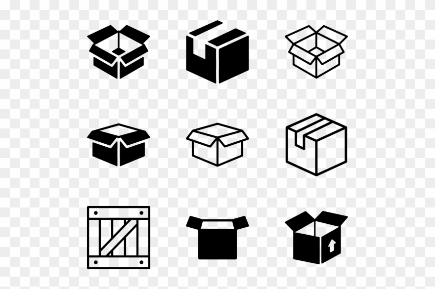 Packaging Icons - Box Icons Clipart