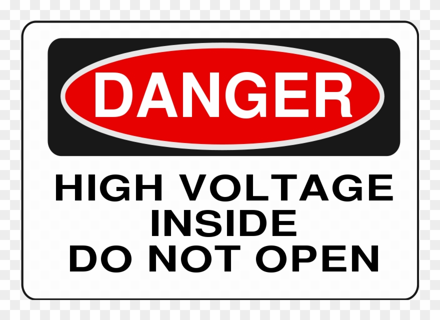 Danger High Voltage Do Not Open Clipart