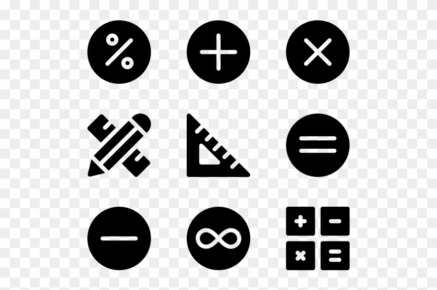Math Symbols - Maths Icons Clipart