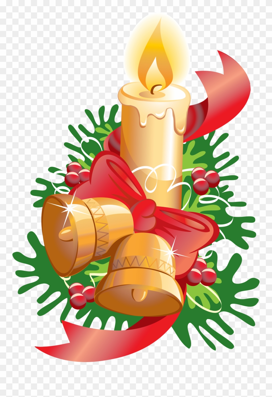 Christmas Candle's - Christmas Bells Png Clipart