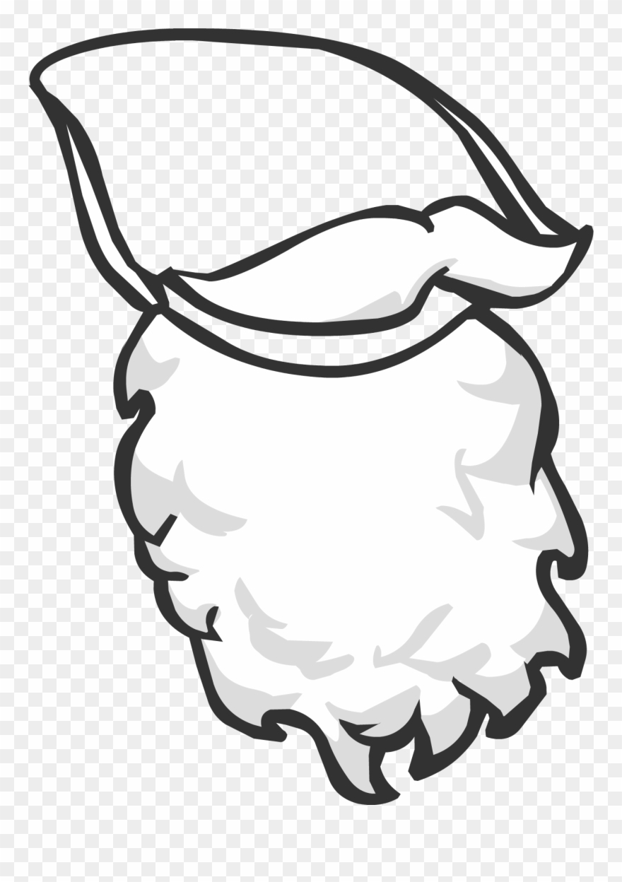 Santa Beard - Club Penguin Beard Clipart