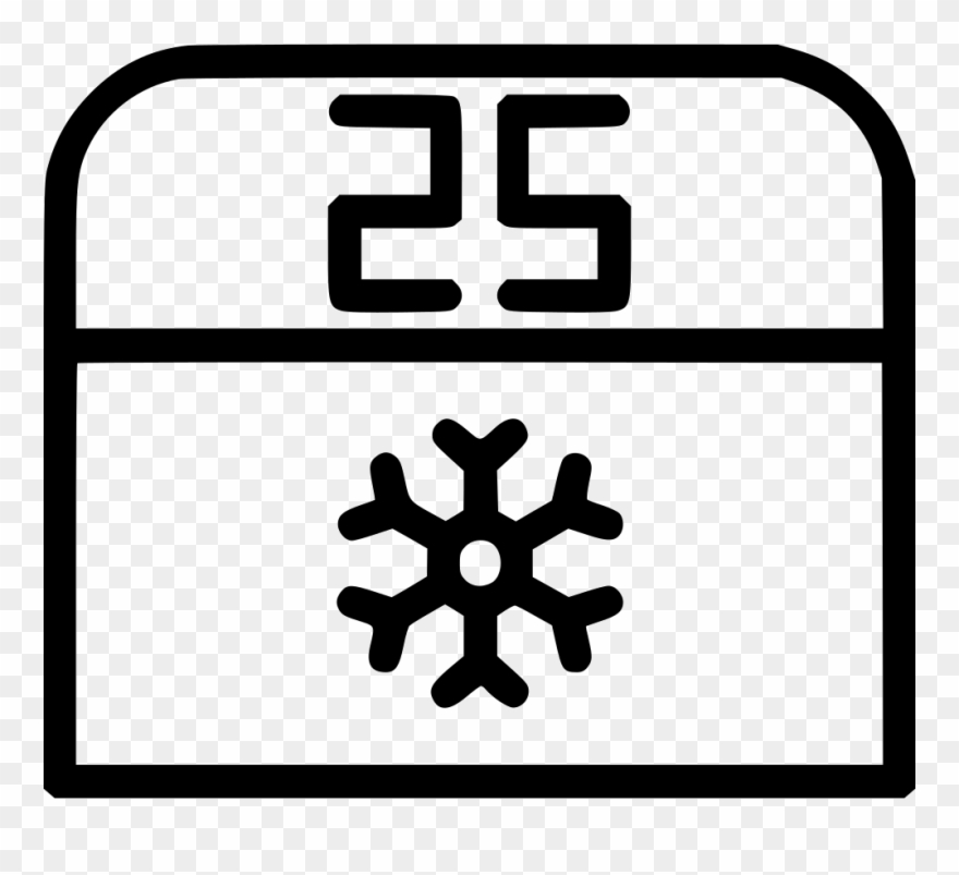 December Holiday Number Snowflake Winter Comments - Christmas Day Clipart
