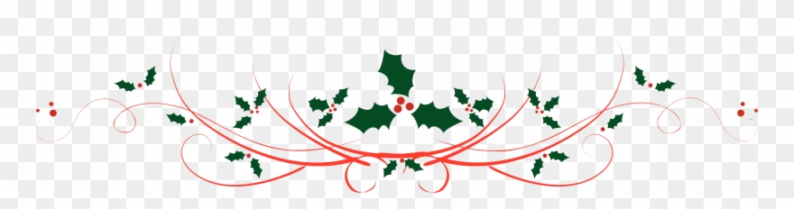 Christmas Ornaments Clipart Divider - Christmas Scroll Clip Art - Png Download