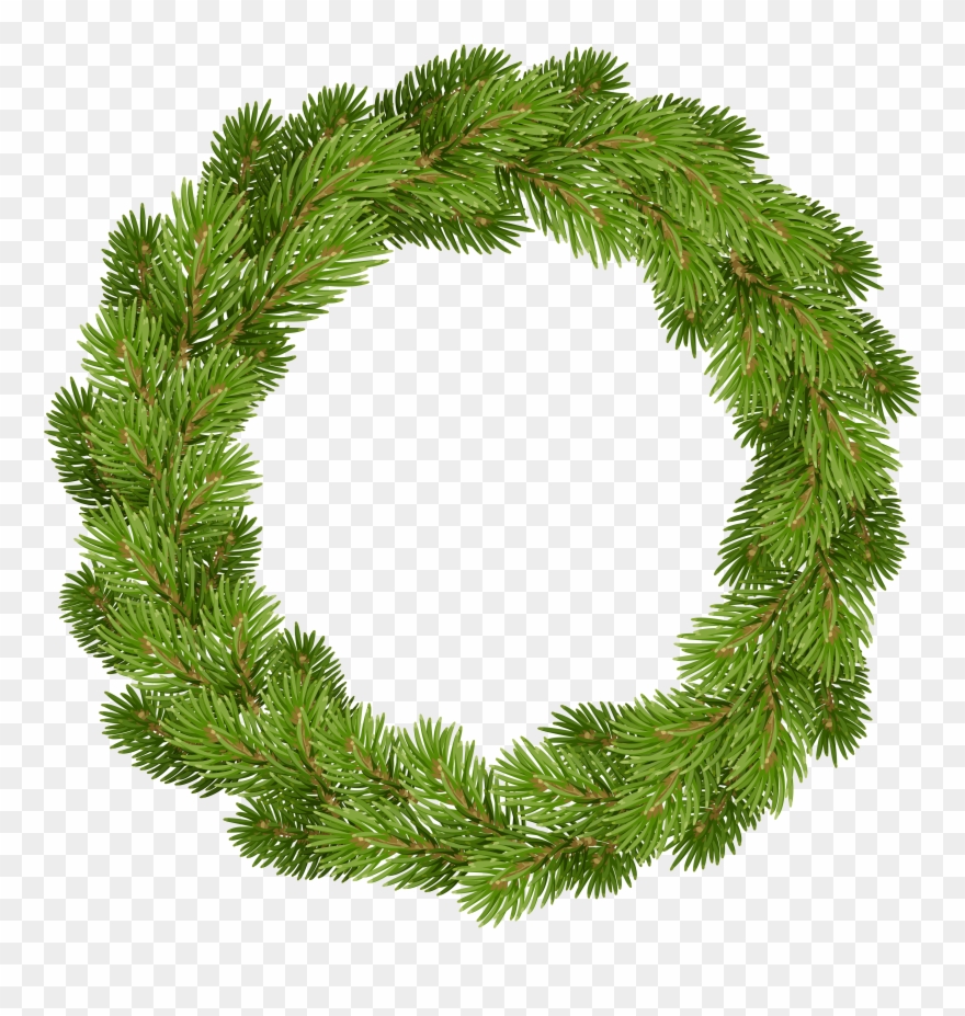 Golden Christmas Wreath Png Clipart