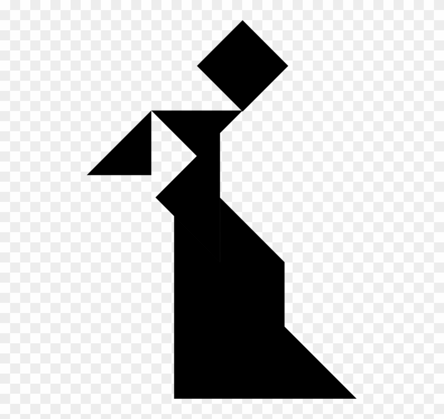 Graphic Royalty Free Black Triangle Clipart - Tangram - Png Download