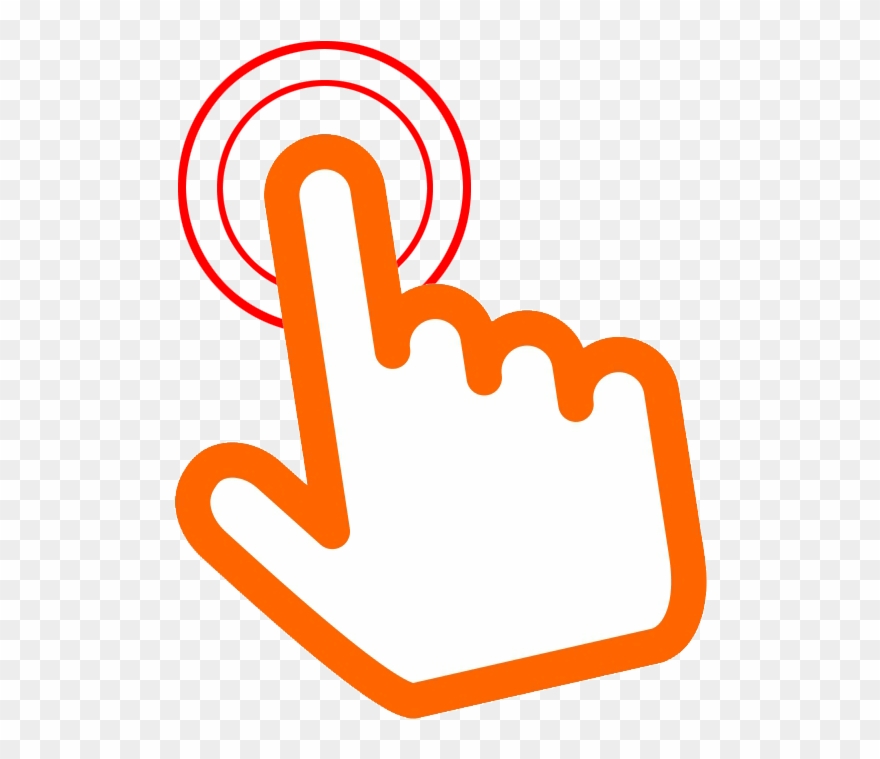 Here Clipart Hand Pointer - Click Here Hand Icon Png Transparent Png