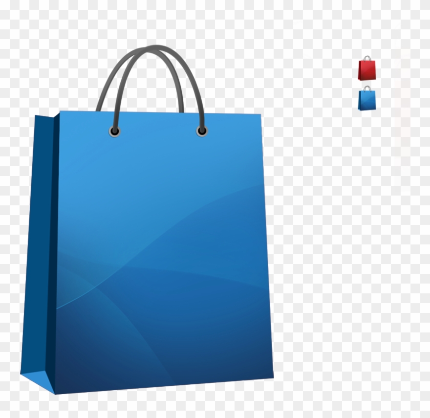 Svg Black And White Bags Clipart Blue Bag - Shopping Bag Hd - Png Download