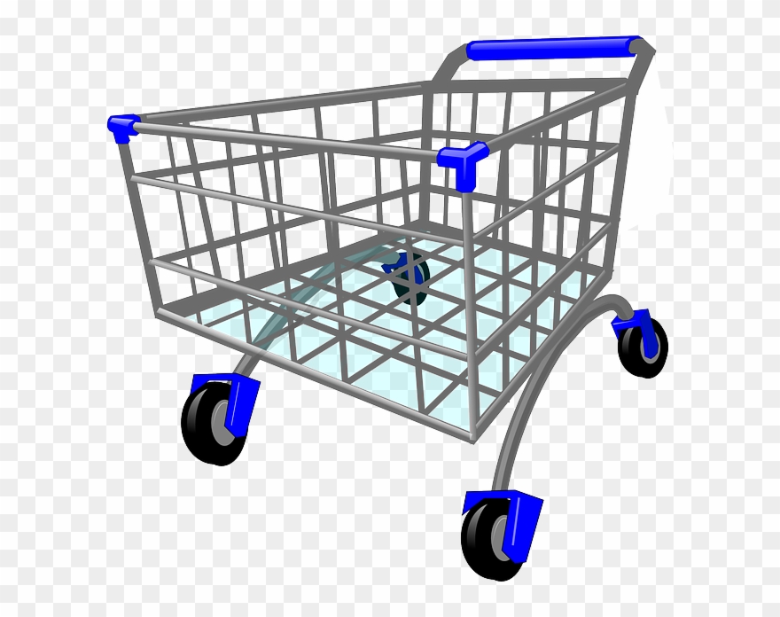 Clipart Man Grocery Shopping - Cart Clipart - Png Download