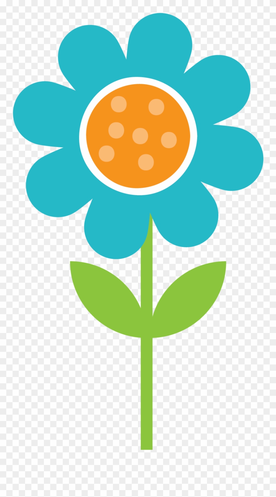 Pin By B Henderson On Clipart - Fleur Turquoise Clipart - Png Download