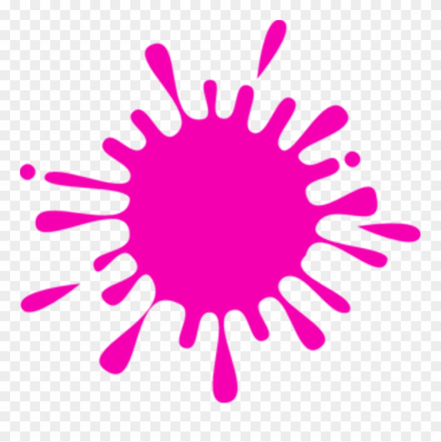 Slime Sticker - Pink Colour Splash Clipart - Png Download