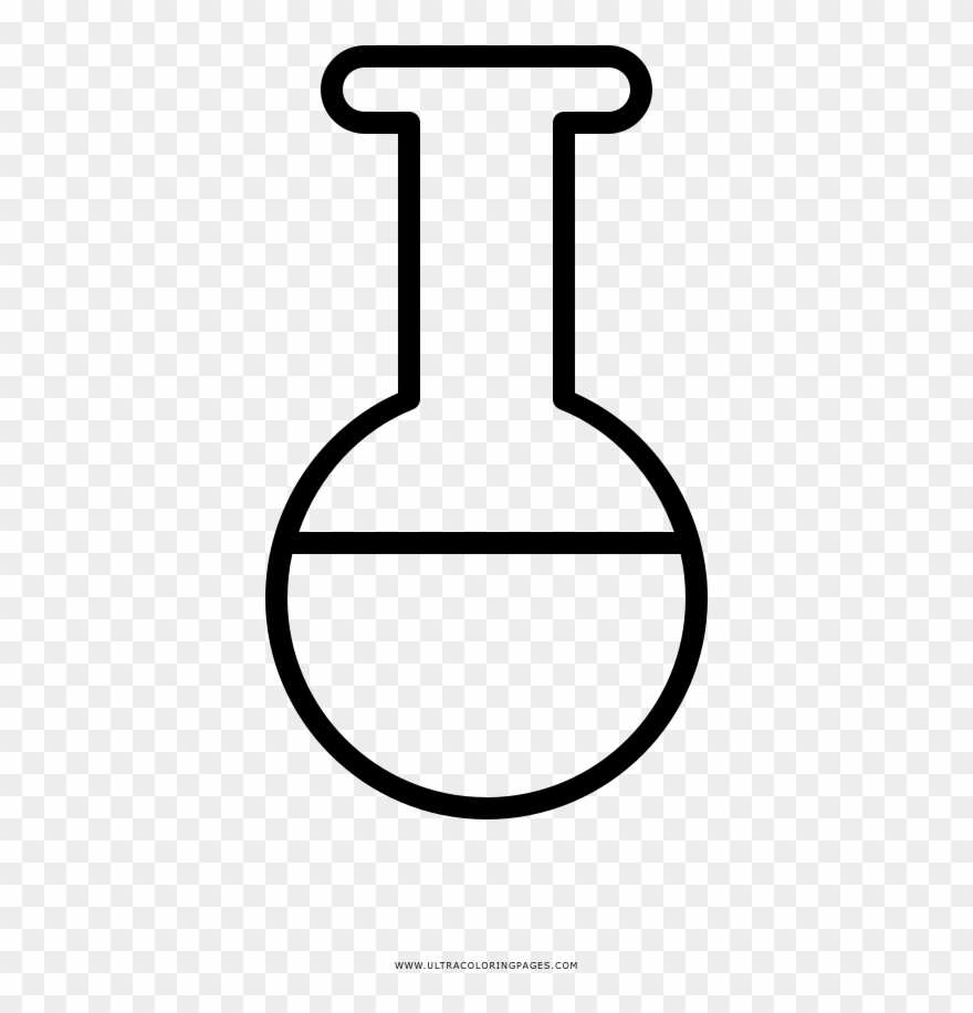 Lab Flask Coloring Page - Transparent Chemistry Png Clipart