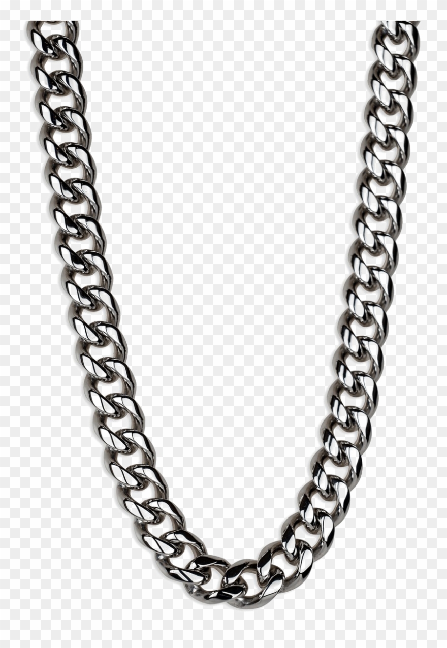 Black Chain Png - Silver Neck Chain Png Clipart
