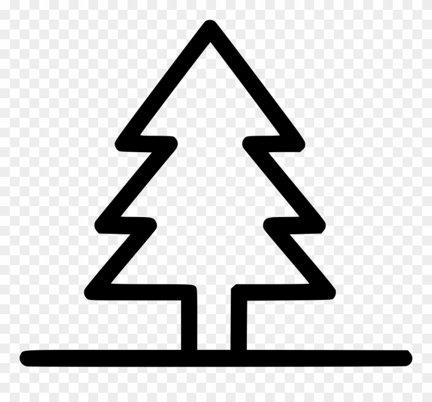 Park Tree Forest Comments - Christmas Tree Icon Outline Clipart