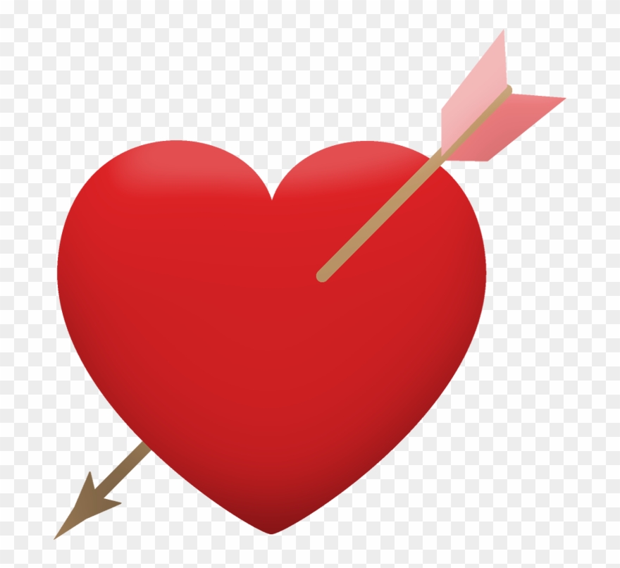 Arrow In Heart Png - Heart Clipart