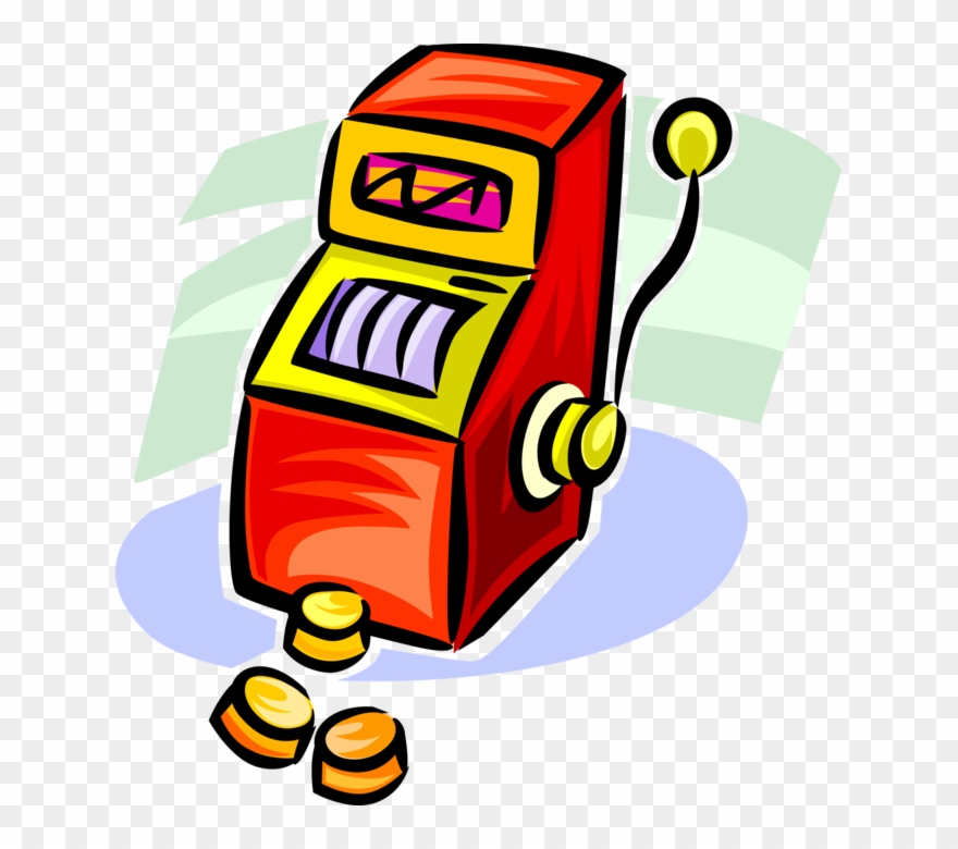 Vector Illustration Of Casino Gambling Slot Machine Clipart