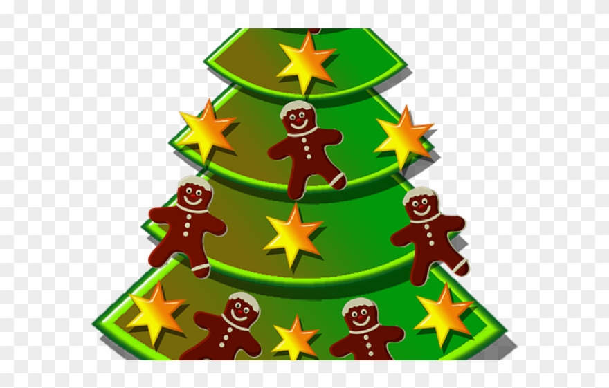 Gingerbread Clipart Christmas Tree - Χριστουγεννιατικα Clipart - Png Download