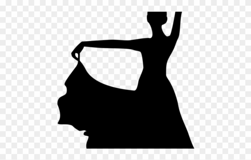 Spain Clipart Beauty And The Beast Rose - Spanish Dance Silhouette - Png Download