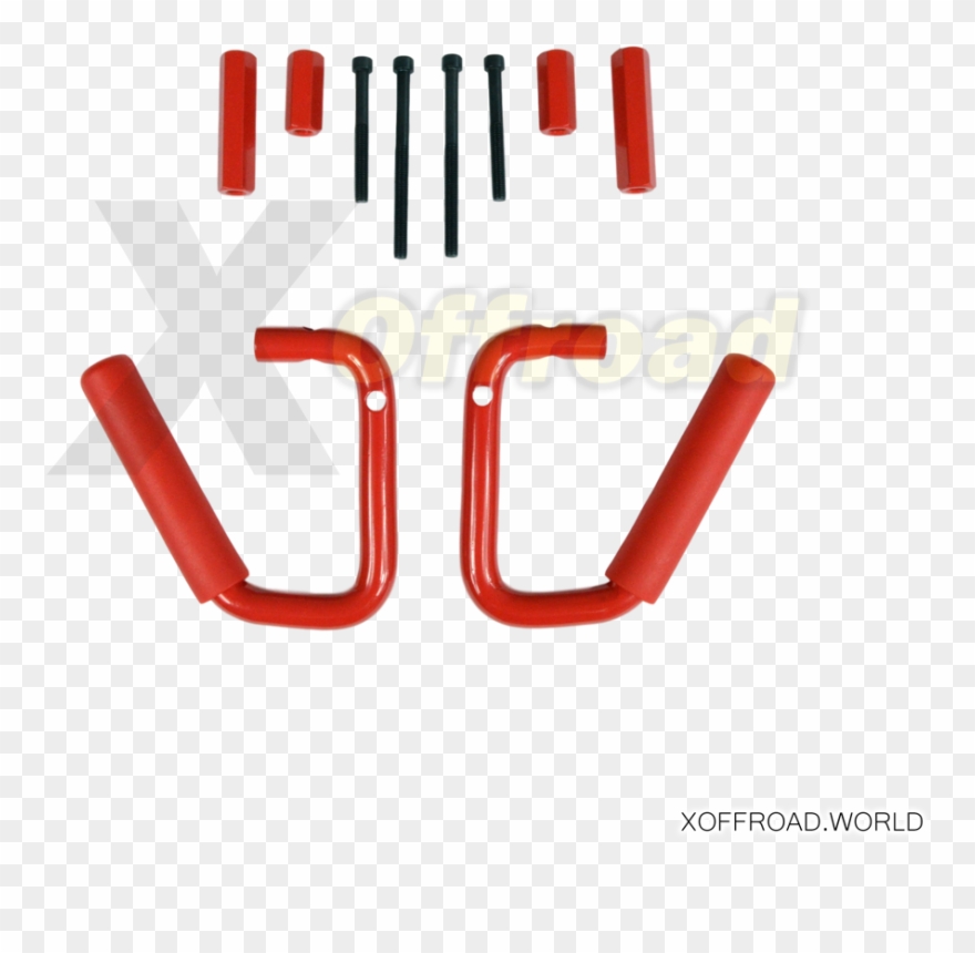 Grab Bar, Front, Red, Jeep Wrangler Jk Clipart