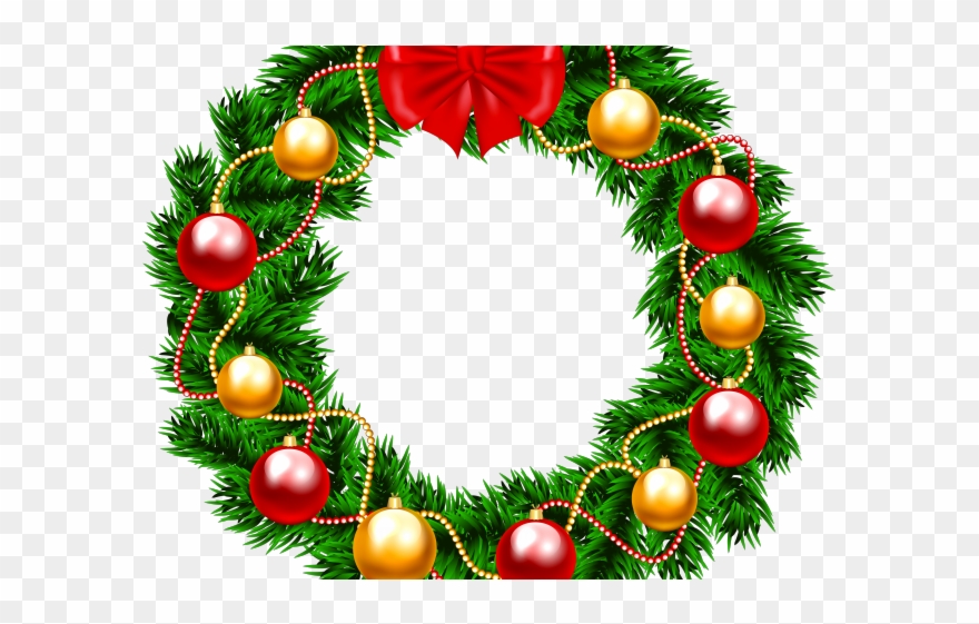 Pastel Clipart Christmas Tree - Christmas Wreath Clipart Png Transparent Png